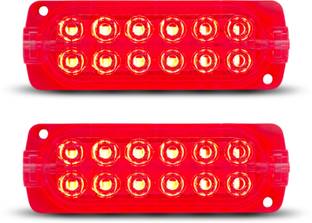 Autonationasia Universal 12 LED Module Light (Red 2pc) 12V For Trucks, Bus, E Rickshaw, Car Side Marker Car, Motorbike, Truck, Van LED (12 V, 65 W)