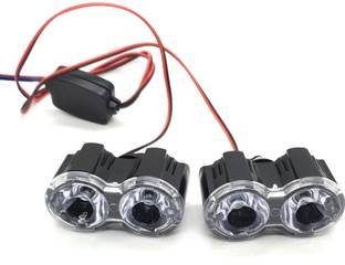 AutoPowerz BLINKING RED BLUE WARNING MINI FLASHER/STROBE LIGHT License Plate Light Motorbike LED (12 V, 4 W)
