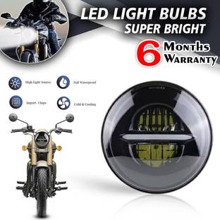 Miwings Minus Without Ring Led Headlight For All Royal Enfield Models or Thar Headlight Motorbike, Car LED for Royal Enfield, Mahindra (12 V, 60 W)