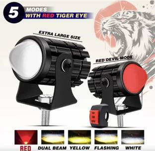 BIKEBLOOM Minispot led foglight(red,yellow,white) colour[pack of 2pc led] Fog Lamp Car, Motorbike LED (12 V, 20 W)