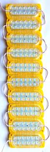 Steko 10 Pieces YELLOW DC 12 VOLT 3 Watt 12 LED Long Module Light For Car Bike Car Fancy Lights