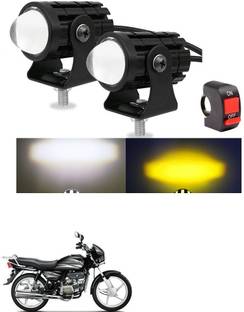 Znee Smart Motorcycle Fog Light Led White/Yellow With Switch- Hero Splendor Plus Headlight Motorbike LED for Hero (12 V, 36 W)