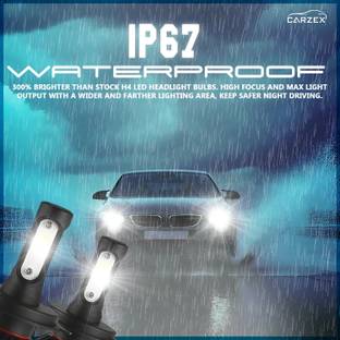 CARZEX H4 Headlight Kit 6000K Pure White, 10,000 Lumens Headlight Car, Motorbike LED (15 V, 72 W)