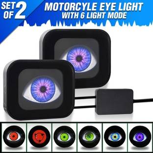 OTO2EYE Red Devil Eye 6 Color Mode Mirror Fitting Modified & Headlight Motorbike LED for BMW, Kawasaki, Royal Enfield, Aprilia, Ducati, Harley Davidson, KTM, Triumph, Yamaha, Hero (12 V, 5 W)