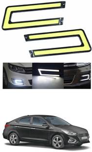 PRTEK U Shape COB LED DRL Light White 6000K High Power Brighter Bumper DRL Lights R_97 Headlight Car LED (12 V, 60 W)