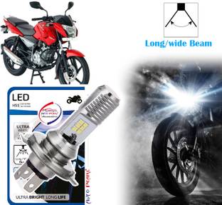 AUTO PEARL 2-Side 12Led Chips Motorcycle Bulb 7500K-12V-9W wide Beam Ultra Bright White A48 Headlight Motorbike LED for Bajaj (12 V, 9 W)
