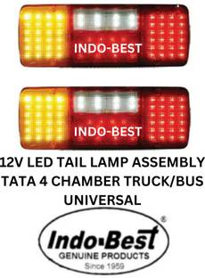 INDO-BEST 12V TATA 4 CHAMBER LED WITH EXTRA LIGHT AND LOW BATTERY CONSUMPTION Tail Light Truck LED for Tata (12 V, 21 W)