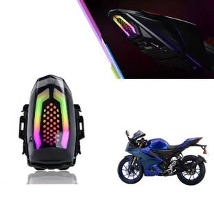 Vagary Brake Stop Tail Light For Yamaha R15 V4 With Multicolor FLowing Indicator Tail Light Motorbike LED for Yamaha (12 V, 15 W)