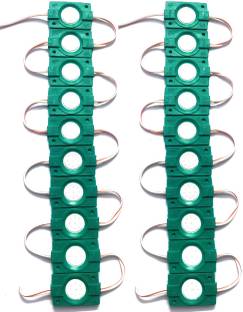 Steko 20 Pieces (GREEN) 2.4 Watt DC 12 VOLT Coin Shape LED Module Light For Decoration Interior Light Motorbike LED (12 V, 2.4 W)