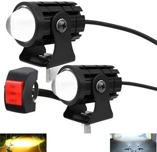 aksmit Motorcycle and Car Light Led White and Yellow With Switch_PS13 Fog Lamp Motorbike LED (12 V, 36 W)