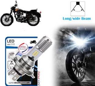 AUTO PEARL 2-Side 12Led Chips Motorcycle Bulb 7500K-12V-9W wide Beam Ultra Bright White D61 Headlight Motorbike LED for Royal Enfield (12 V, 9 W)
