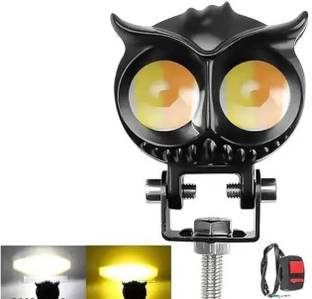 Philomena Mini Drive Owl Led Fog Light Projector Bar Light with White/Yellow Led DRL Light Fog Lamp Car, Motorbike LED (12 V, 12 W)