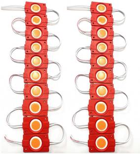 Wizzo 20 Pieces (RED) DC 12V 2.4 Watt Coin Shape LED Module Light Car Fancy Lights