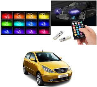 PRTEK T10 LED Remote light Bulbs Strobe 16 Colors Map,Dome,License Plate,Parking X215 Headlight Car, Motorbike, Van LED for Tata (12 V, 18 W)