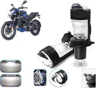 AUTO PEARL H4 LED Projector Len Motorcycle Headlight Bulbs 8000LM H/L Beam 6000K, white_A73 Headlight Motorbike LED for Bajaj (12 V, 55 W)