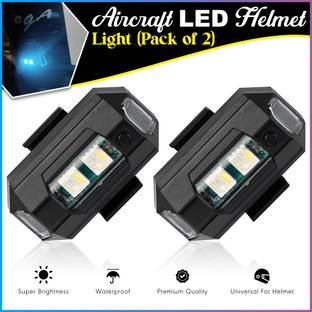 Moto Genius Aircraft LED Helmet Light | Drone Strobe Light 7 Colors With 3 Flashing Modes Dash Light Motorbike LED (12 V, 12 W)