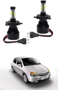 XZRTZ 4-Sides H4 LED LIGHT Headlight Kit Bulbs DRL Fog Light For T-ata I-ndigo Headlight Car, Motorbike LED for Tata (12 V, 55 W)