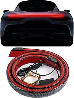Ride2joy Spoiler With LED, 48 inch Black Carbon Fiber Finish Tailgate Light Bar Indicator Light Car LED (12 V, 12 W)