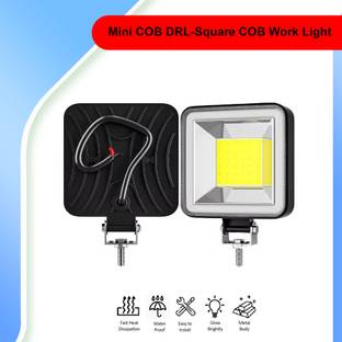 AUTO PEARL Mini COB DRL-Square COB White Work Chip Spotlight driving Super Bright light 1PC Fog Lamp Car LED (12 V, 20 W)