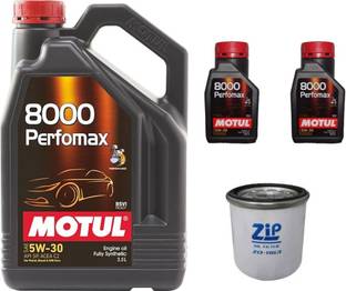MOTUL 8000-Petromax 5w30 & Oil filter Combo For TOYOTO COROLLA(Petrol) Full-Synthetic Engine Oil
