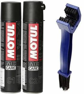 MOTUL Combo Of Chain Cleaner Brush With MC CARE C1 (400 ML)& C2(400 ML) Chain Oil