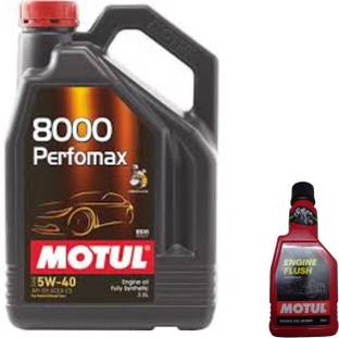MOTUL 8000 PERFOMAX 5W40(3.5lit)+Flush(250ml)Combo - Full-Synthetic Engine Oil