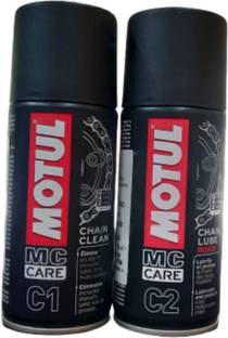 MOTUL CHAIN CLEAN C1 & CHAIN LUBE C2 MC CARE 150ML COMBO noko Coolant Blue