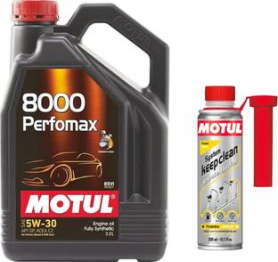 MOTUL 8000 PERFOMAX 5W30(3.5lit)+SYSTEM KEEP CLEAN Diesel(300ml)Combo - Full-Synthetic Engine Oil