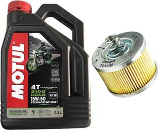 MOTUL 3100 15W50 ENGINE OIL and OIL Filter For bullet bs6 High Performance Engine Oil