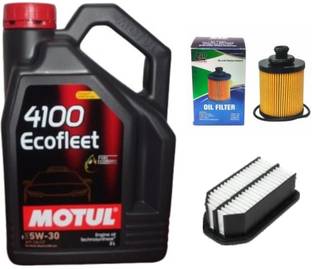 MOTUL 4100-Ecofleet 5w30, Oil & Air filter Combo For Maruti Swift Dzire (DIESEL) Synthetic Blend Engine Oil