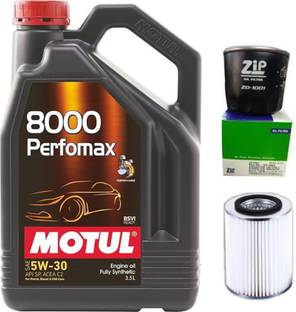 MOTUL 8000 Perfomax 5W-30, Oil & Air Filter Combo for Maruti VAN (PETROL) Full-Synthetic Engine Oil