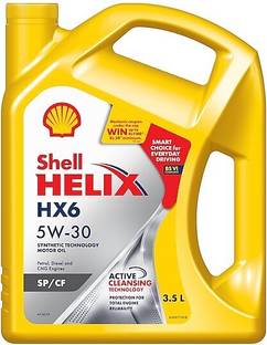 Shell Helix 5W-30 SP/CF Synthetic Engine oil Helix HX6 5W30 Synthetic Blend Engine Oil