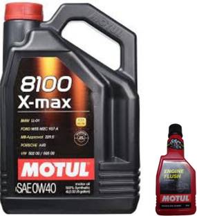 MOTUL 8100 X-MAX 0W-40(4l)+Engine flush(250ml)Combo - Full-Synthetic Engine Oil