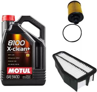 MOTUL 8100 XCLEAN 5W30 ENGINE OIL & AIR ,OIL FILTER COMBO FOR BALENO PETROL Full-Synthetic Engine Oil