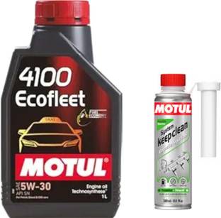 MOTUL 4100 ECOFLEET 5W30(1l)+SYSTEM KEEP CLEAN GASOLINE(300ml)combo Technosynthese (Semi Synthetic)