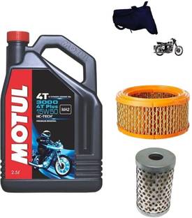 MOTUL 3000 15W50 2.5L,OIL & AIR FILTER WITH BODY COVER FOR BULLET High Performance Engine Oil