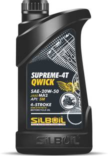 SILBOIL SUPREME 4T -QWICK 20W-50 ( API: SM) ( JASO: MA-2) High Performance Synthetic Blend Engine Oil