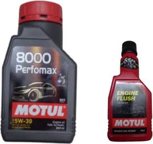 MOTUL 8000 PERFOMAX 5W30(500ML)+Engine flush(250ml)Combo - Full-Synthetic Engine Oil