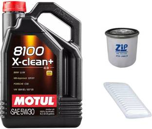 MOTUL 8100 X-CLEAN-5W30,Air & Oil filter Combo For TOYOTO COROLLA(Petrol) Full-Synthetic Engine Oil