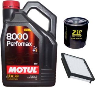 MOTUL 8000 Perfomax 5W-30, Oil & Air Filter Combo for Maruti ERTIGA (PETROL) - Full-Synthetic Engine Oil