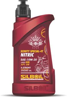 SILBOIL SCOOTY SPECIAL 4T- NITRIC 10W-30 (API: SM) ( JASO: MB) High Performance Synthetic Blend Engine Oil