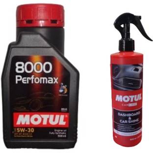MOTUL 8000 Perfomax 5W-30(500ml) & Dash board(500ml)combo - Full-Synthetic Engine Oil