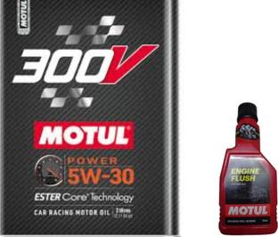 MOTUL 300V POWER 5W-30(2l)+Flush(250ml)Combo - Full-Synthetic Engine Oil