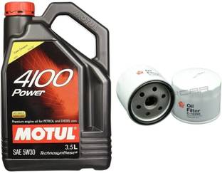 MOTUL 4100 POWER 5W30 ENGINE OIL & OIL FILTER FOR AMAZE PETROL Synthetic Blend Engine Oil