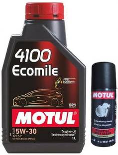 MOTUL 4100 Ecomile 5W30 With Throttle Clean 100ML Combo 5w30 Full-Synthetic Engine Oil