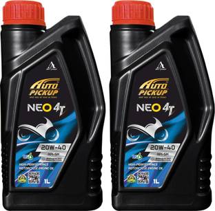 AUTO PICKUP Premium Quality Combo Pack Of 2 NEO 4T 20W40 APi-SM 4 Stroke High-Mileage Engine Oil