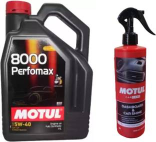 MOTUL 8000 Perfomax 5W-40(4ltr) & Dashboard and Car shine(500ml) combo - Full-Synthetic Engine Oil