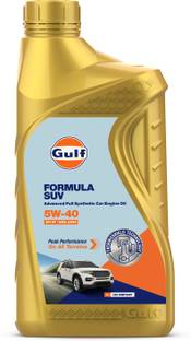 Gulf FORMULA SUV 5W40 API SP, ACEA A3/B4|75% Superior Wear Protection|4 Wheeler Passenger Car Advanced Full-Synthetic Engine Oil