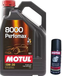 MOTUL 8000 Perfomax 5W30 With Throttle body clean 100ml Combo 5w30 Full-Synthetic Engine Oil