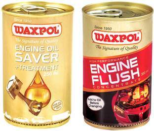 waxpol Engine Oil Saver+Treatment 250ml and Engine Flush 300ml Engine Oil Saver + Engine Flush High-Mileage Engine Oil